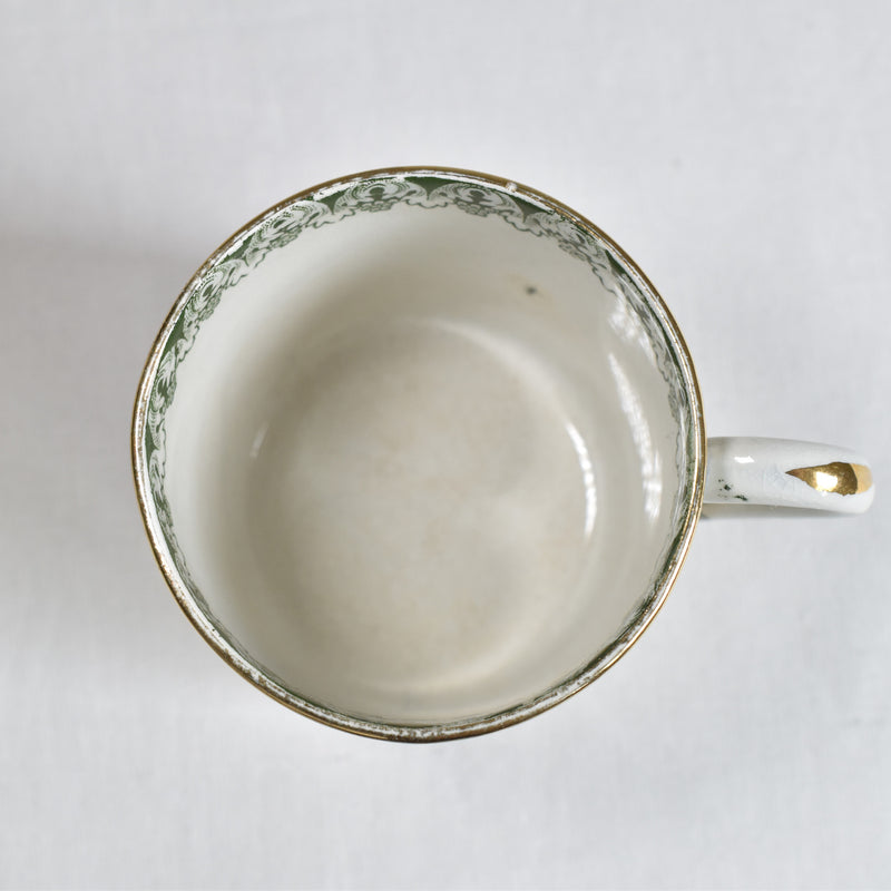 Antique cup and saucer Badonviller Empire C