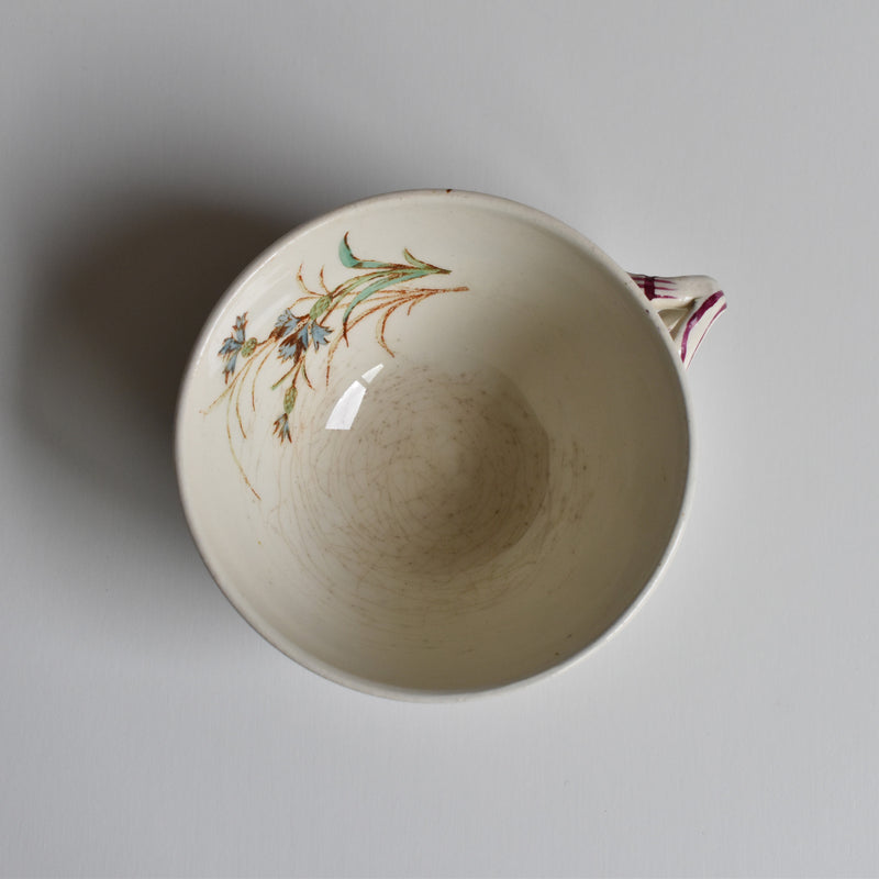 Antique Cup and Saucer K&G Lunéville Bleuet D