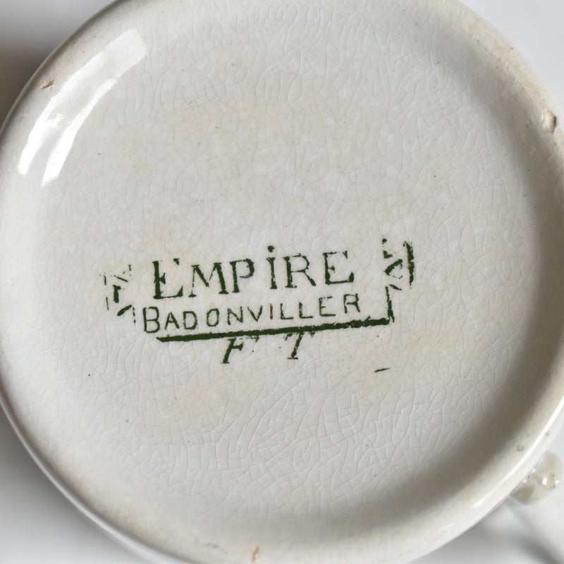 Antique cup and saucer Badonviller Empire C