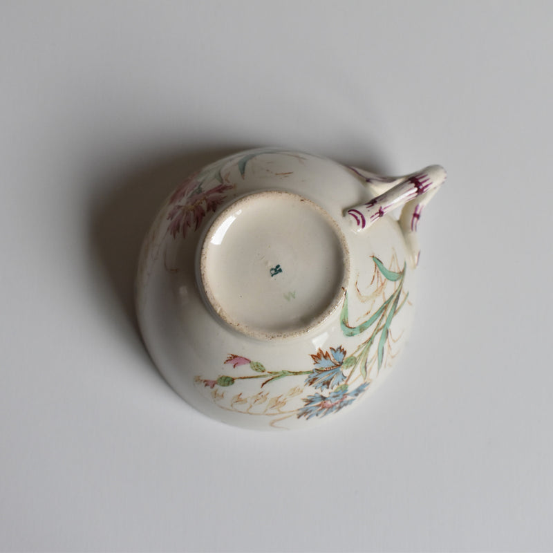Antique Cup and Saucer K&G Lunéville Bleuet D