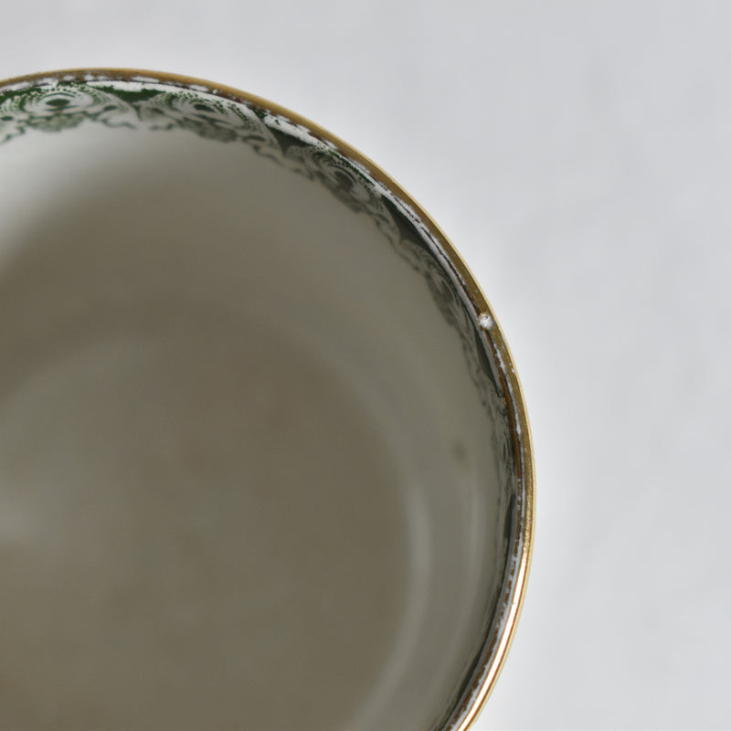 Antique cup and saucer Badonviller Empire C