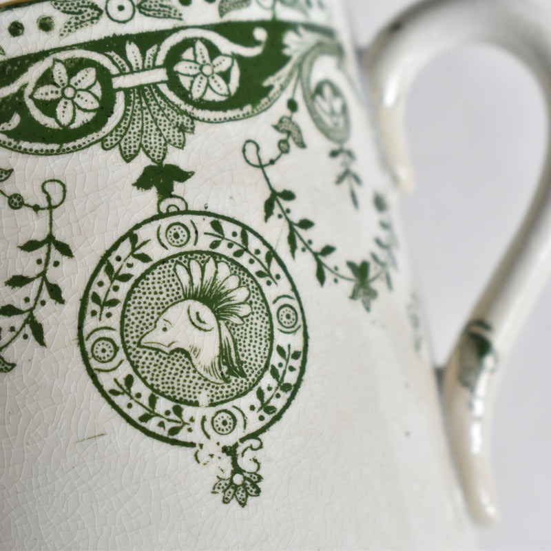 Antique cup and saucer Badonviller Empire C