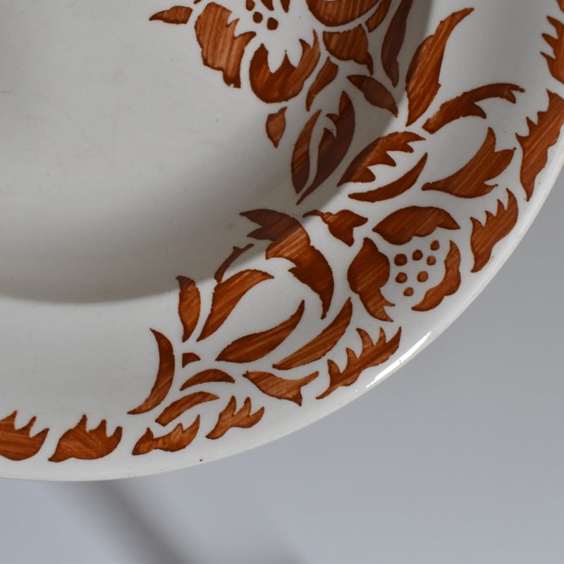 Vintage Deep Plate Longwy Prague B