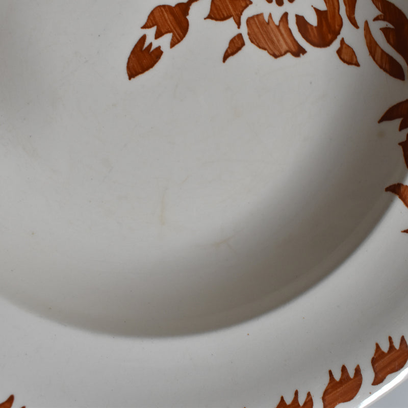 Vintage Deep Plate Longwy Prague B