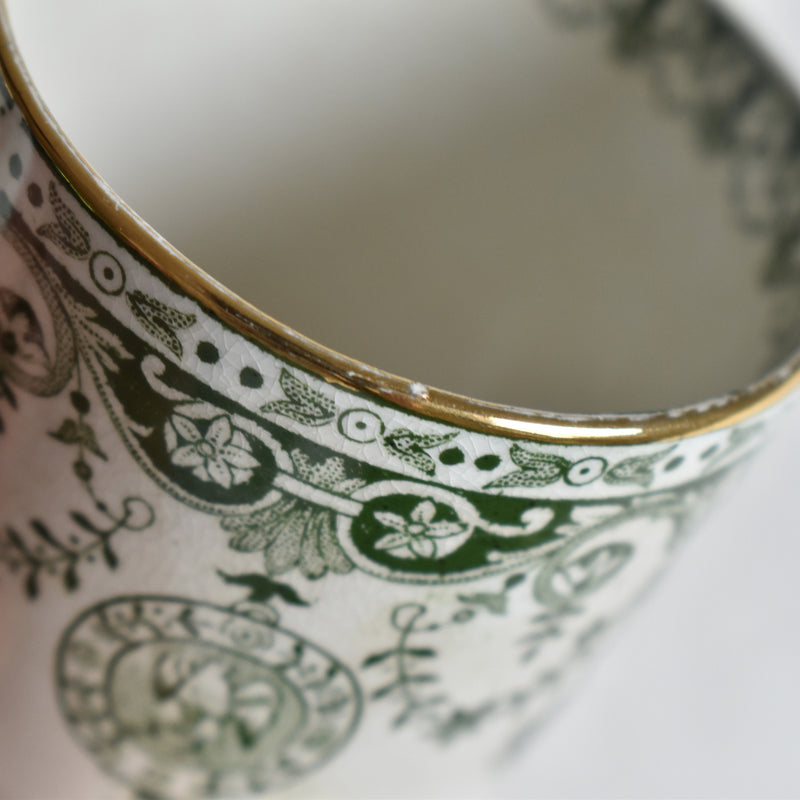 Antique cup and saucer Badonviller Empire C