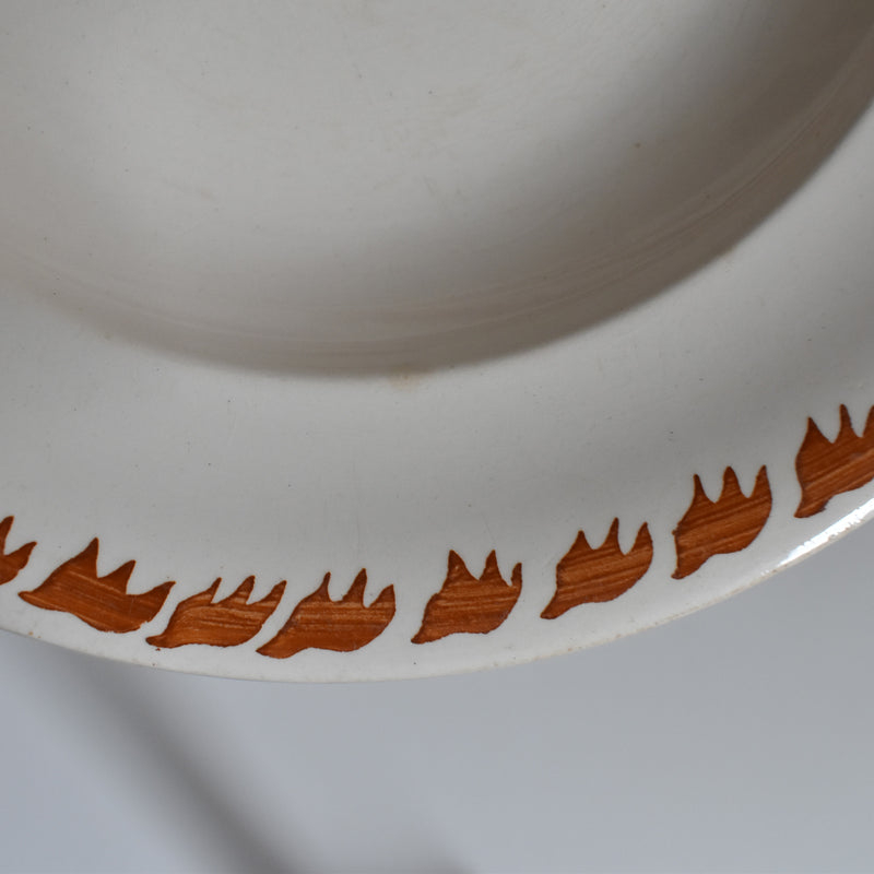 Vintage Deep Plate Longwy Prague B