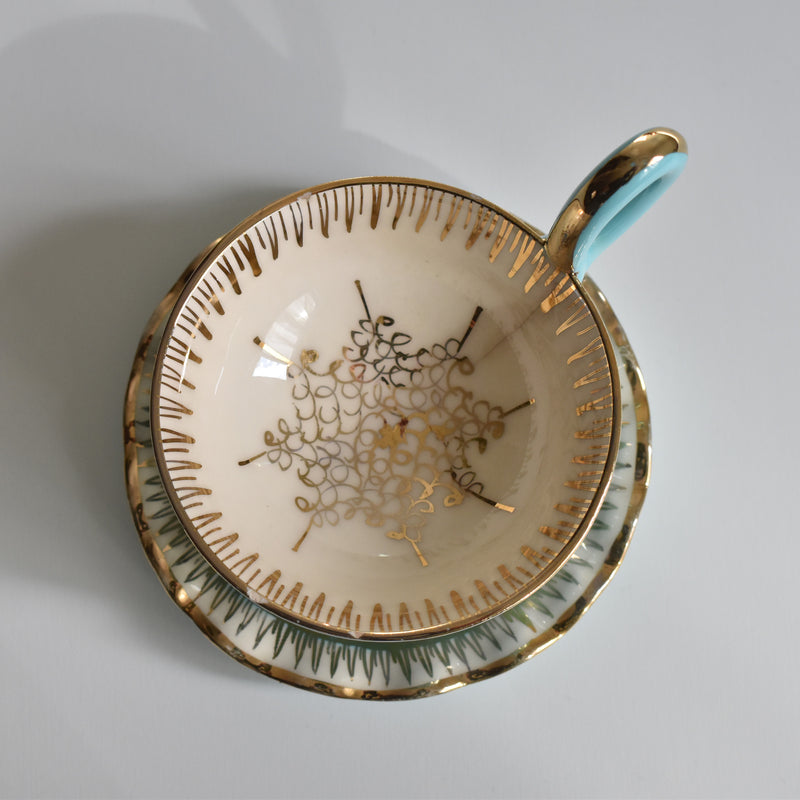 ア.ドラサンヴァル A.Dressinval コーヒーカップ＆ソーサー Turquoise C