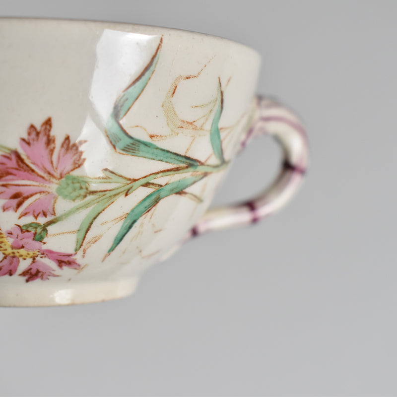 Antique Cup and Saucer K&G Lunéville Bleuet D