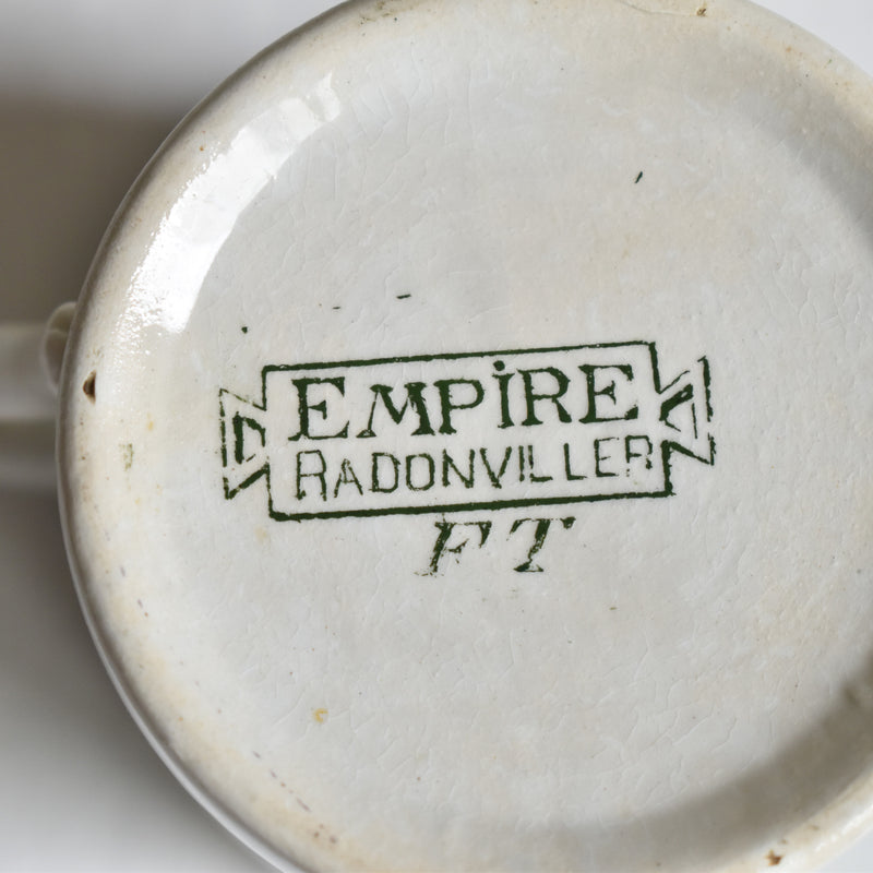 Antique Cup & Saucer Badonviller Empire D