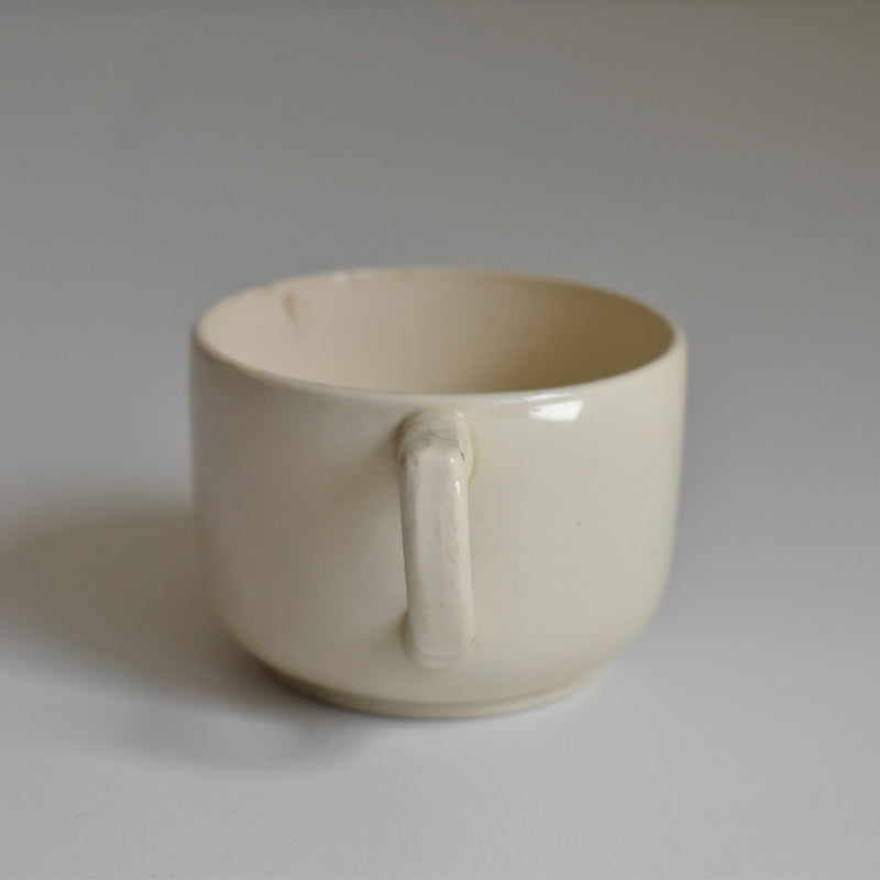Vintage Coffee Cup, Digoin & Sarreguemines, Cream A