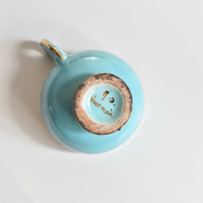 ア.ドラサンヴァル A.Dressinval コーヒーカップ＆ソーサー Turquoise C