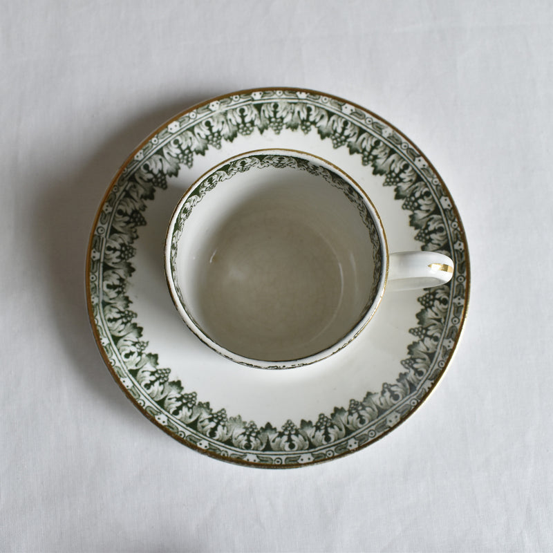 Antique Cup & Saucer Badonviller Empire E