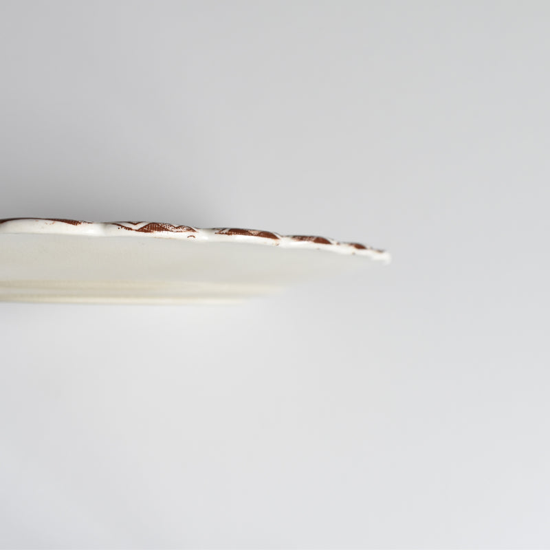 Antique Dessert Plate Onan Oiseaux A