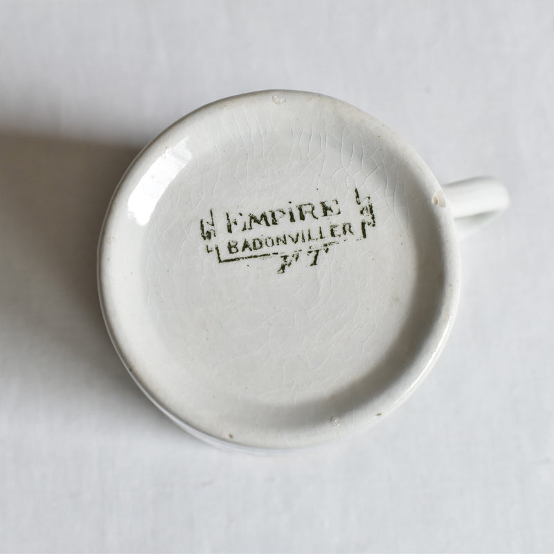 Antique Cup & Saucer Badonviller Empire E