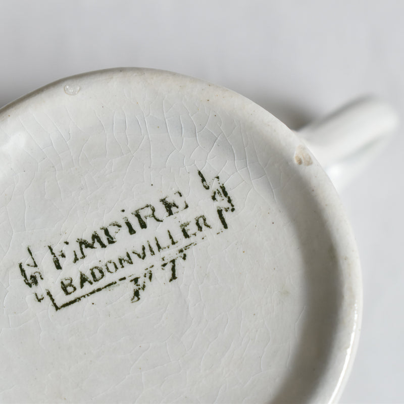 Antique Cup & Saucer Badonviller Empire E