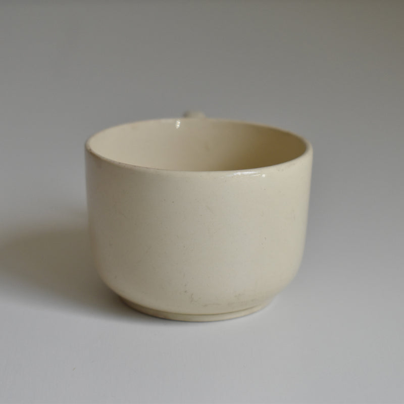Vintage coffee cup Digoin & Sarreguemines cream D