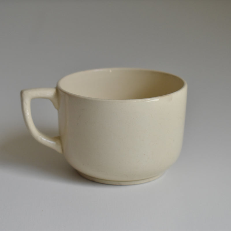 Vintage coffee cup Digoin & Sarreguemines cream D