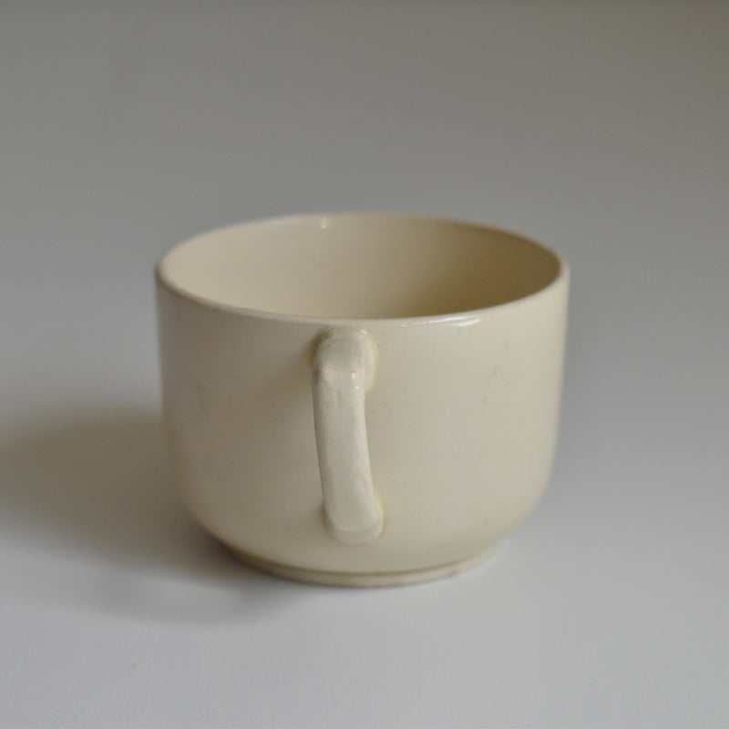 Vintage coffee cup Digoin & Sarreguemines cream D
