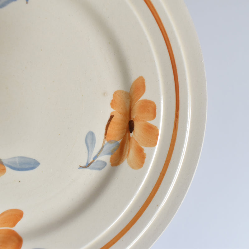 Vintage Dessert Plate, Saint-Amand, Fleurs Oranges A