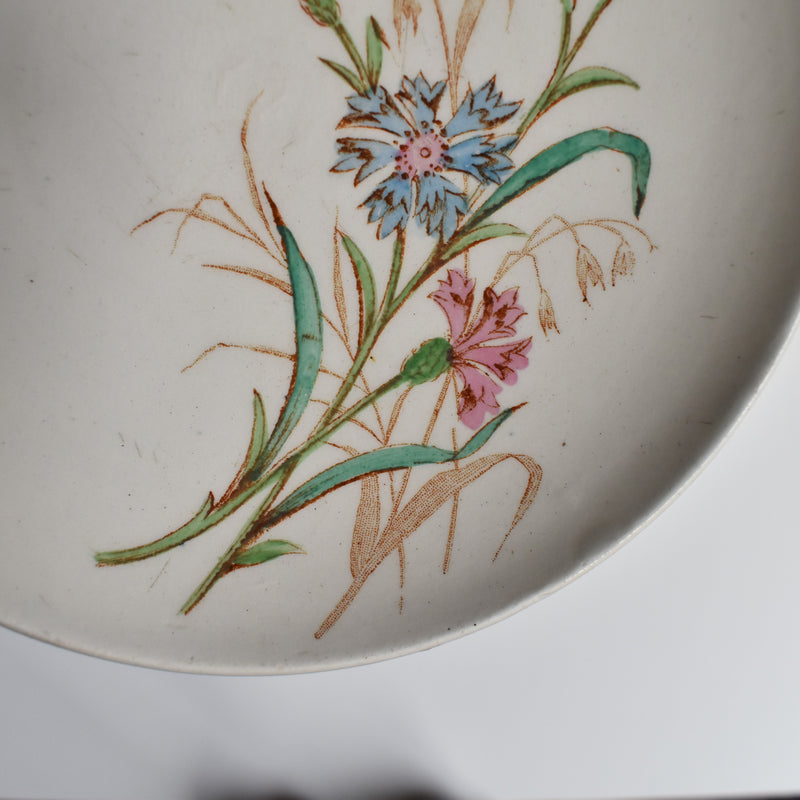 Antique Cup and Saucer K&G Lunéville Bleuet F