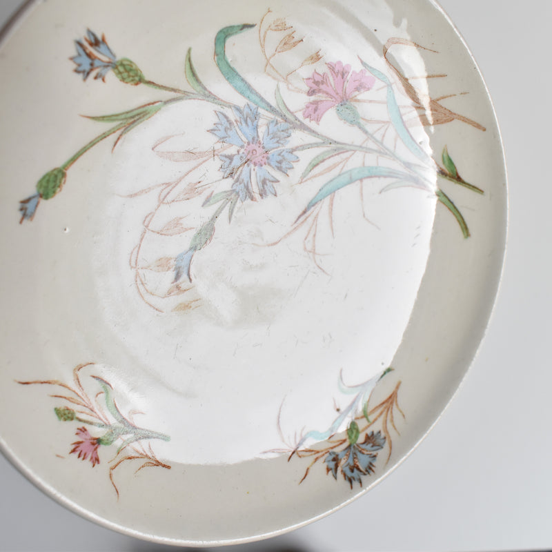 Antique Cup and Saucer K&G Lunéville Bleuet F