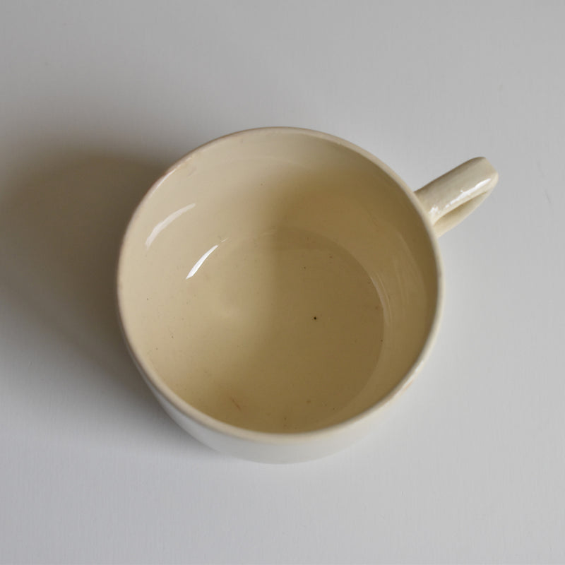 Vintage coffee cup Digoin & Sarreguemines cream D