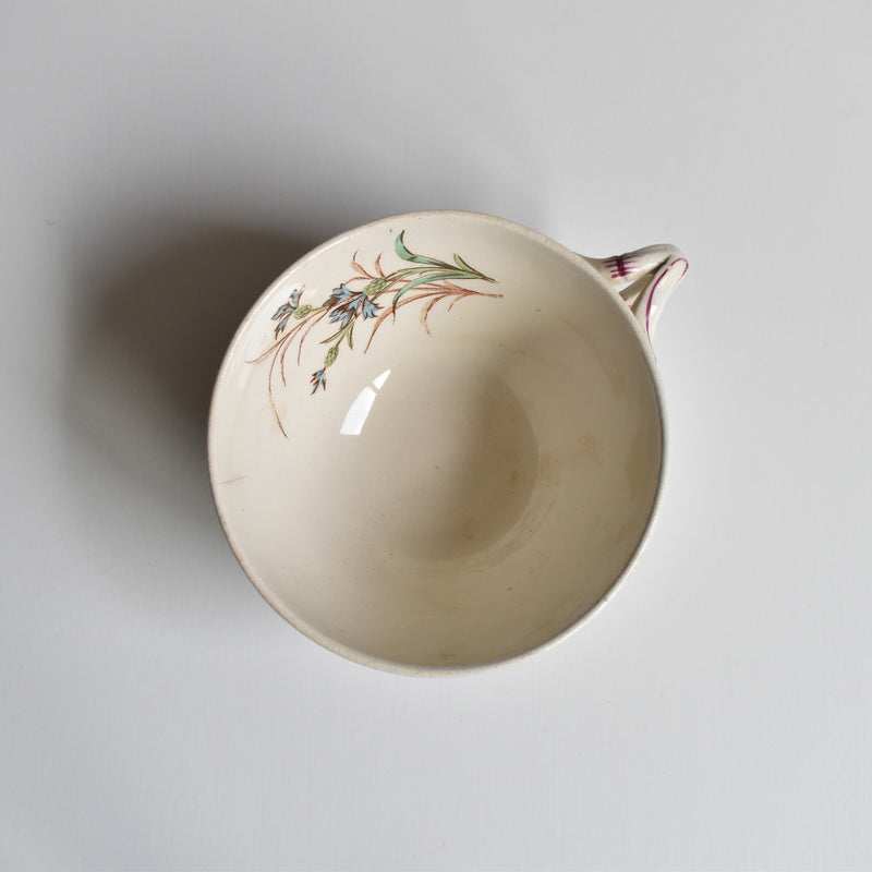 Antique Cup and Saucer K&G Lunéville Bleuet F