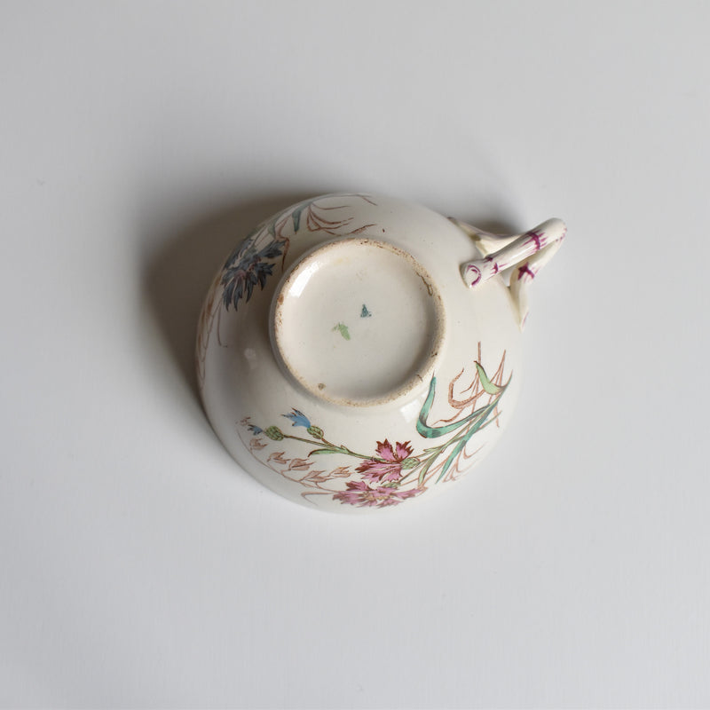 Antique Cup and Saucer K&G Lunéville Bleuet F