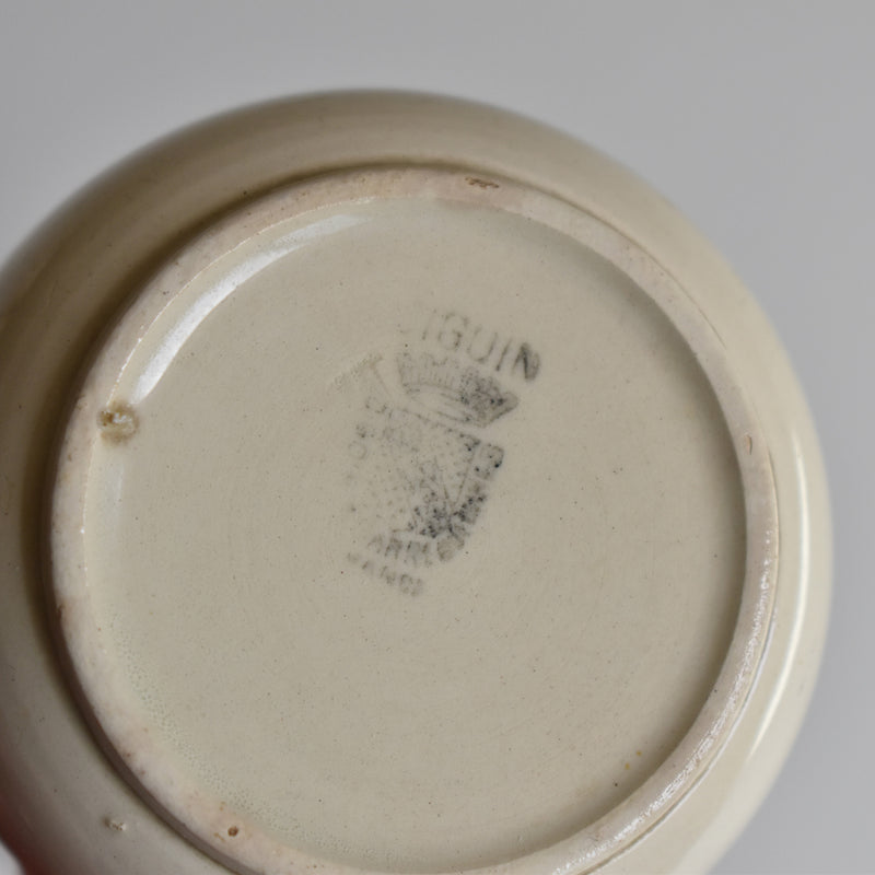 Vintage coffee cup Digoin & Sarreguemines cream D