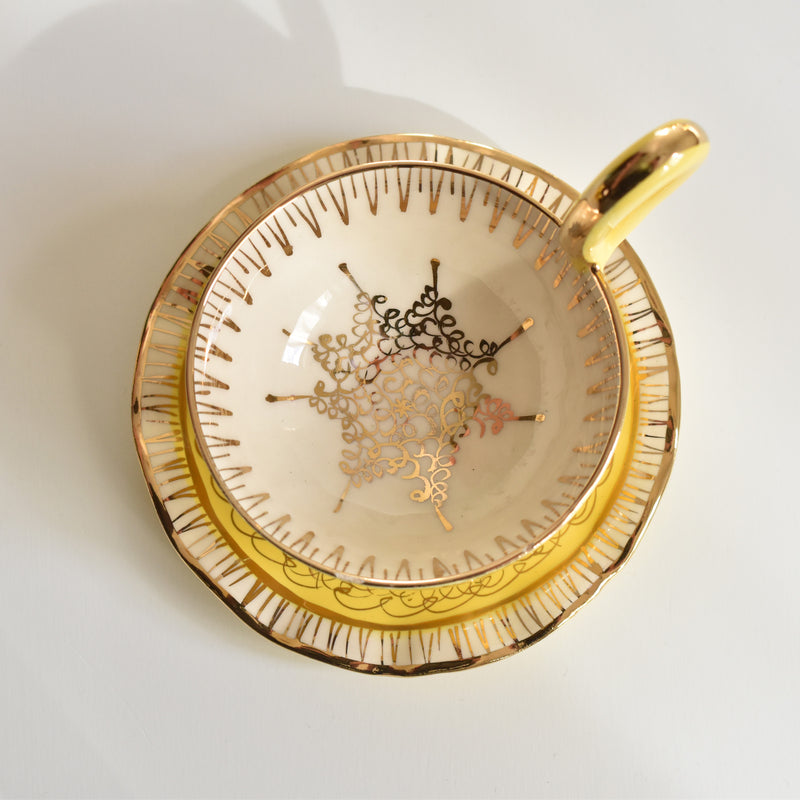 ア.ドラサンヴァル A.Dressinval コーヒーカップ＆ソーサー Yellow B