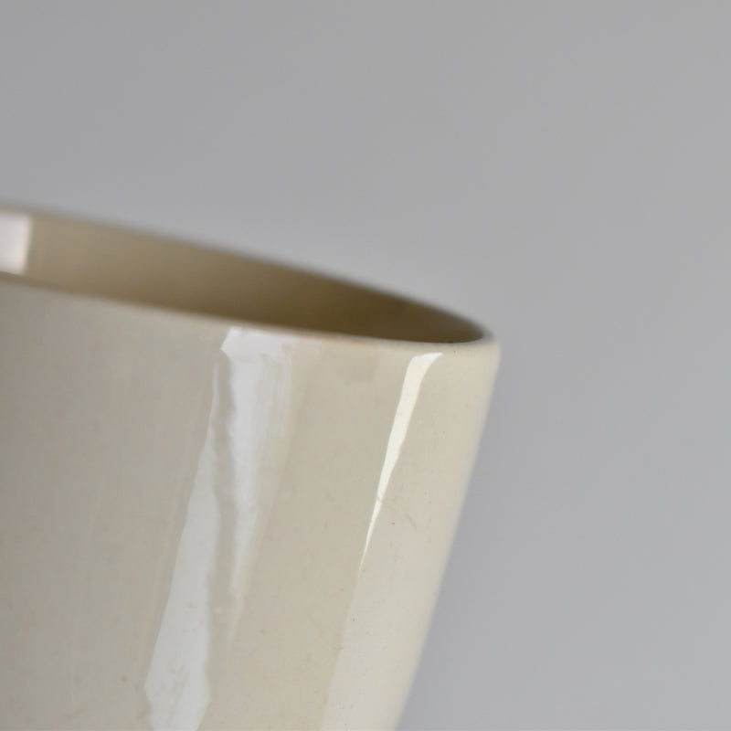 Vintage coffee cup Digoin & Sarreguemines cream D