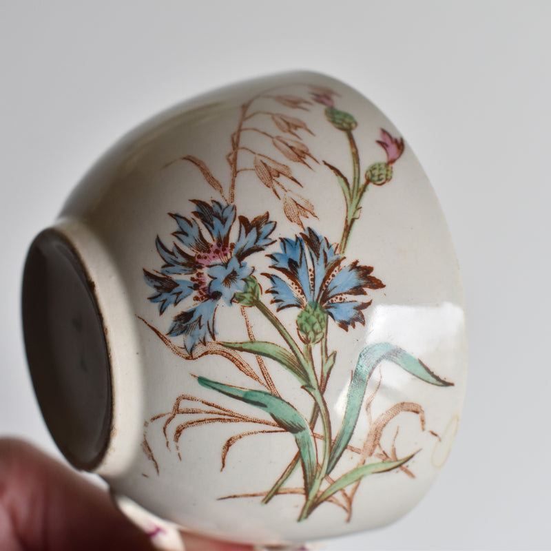 Antique Cup and Saucer K&G Lunéville Bleuet F