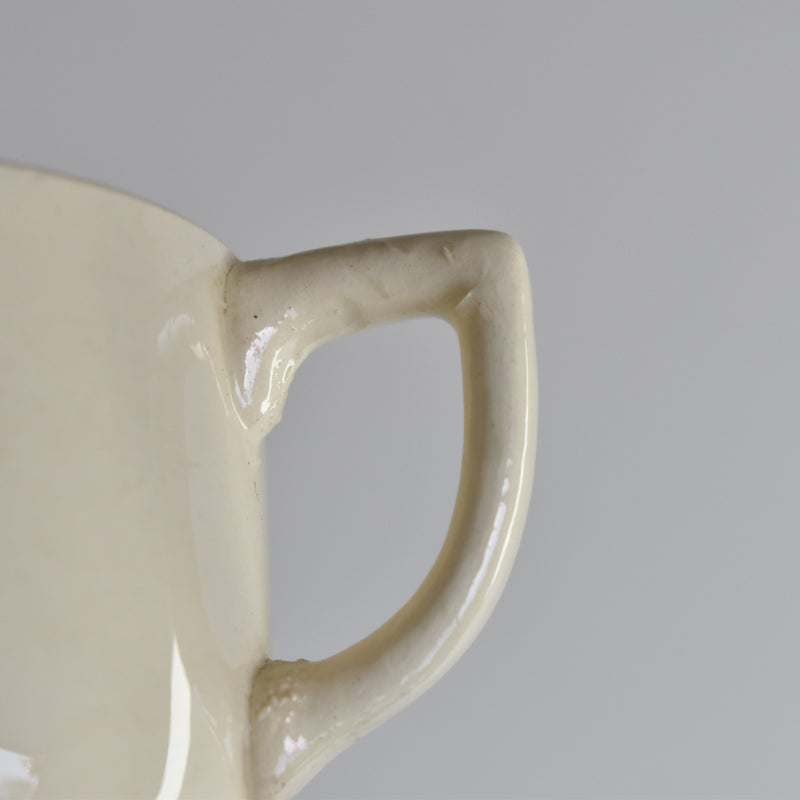 Vintage coffee cup Digoin & Sarreguemines cream D