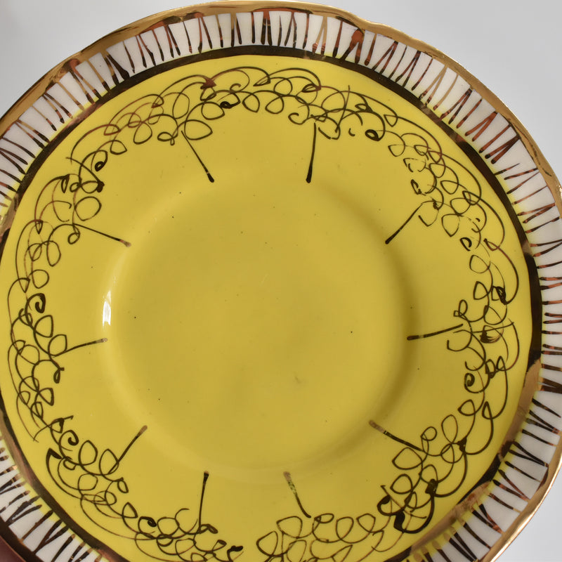 ア.ドラサンヴァル A.Dressinval コーヒーカップ＆ソーサー Yellow B