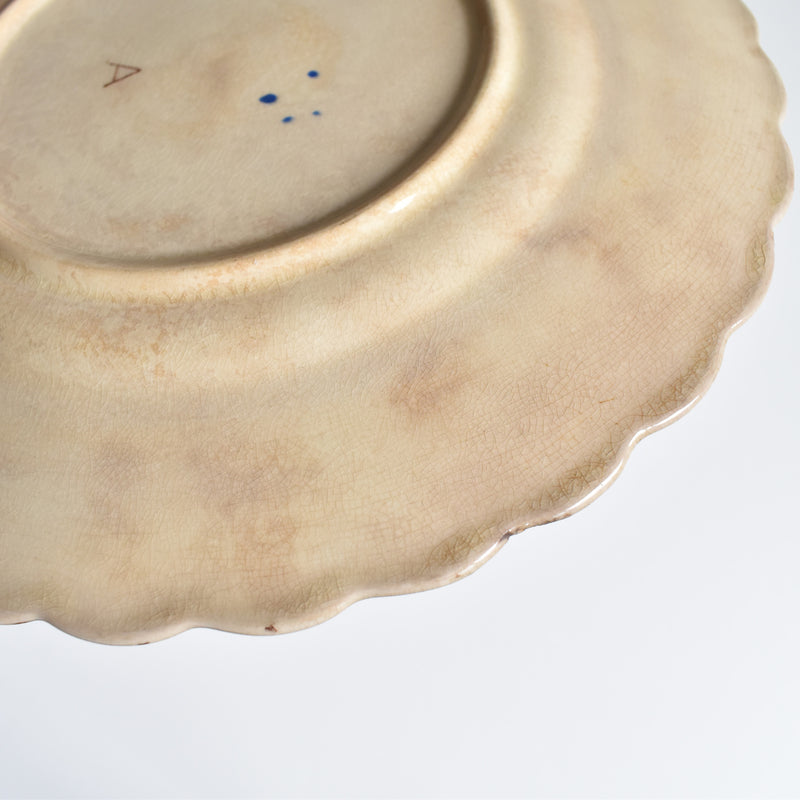 Antique Dessert Plate, Onan Oiseaux C