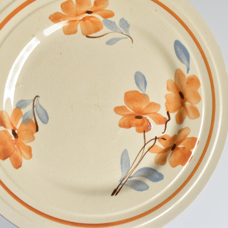 Vintage Dessert Plate - Saint-Amand Fleurs Oranges B