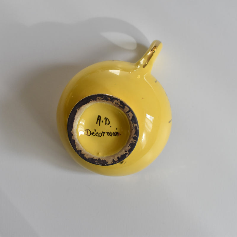 ア.ドラサンヴァル A.Dressinval コーヒーカップ＆ソーサー Yellow B