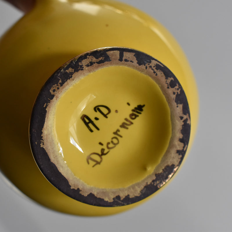 ア.ドラサンヴァル A.Dressinval コーヒーカップ＆ソーサー Yellow B