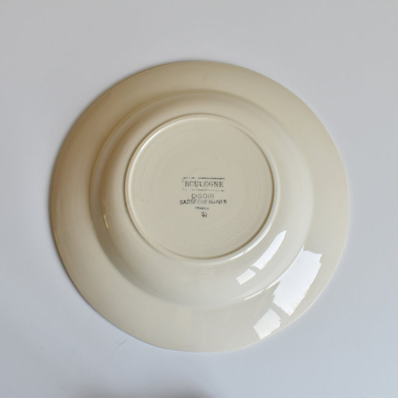 Vintage Deep Plate Digoin & Sarreguemines Boulogne