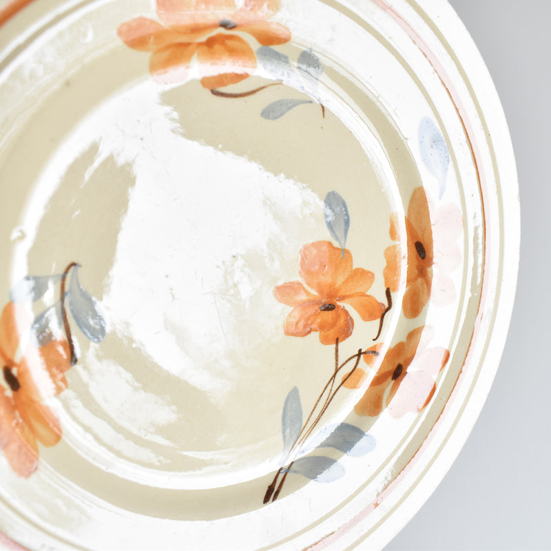 Vintage Dessert Plate - Saint-Amand Fleurs Oranges B