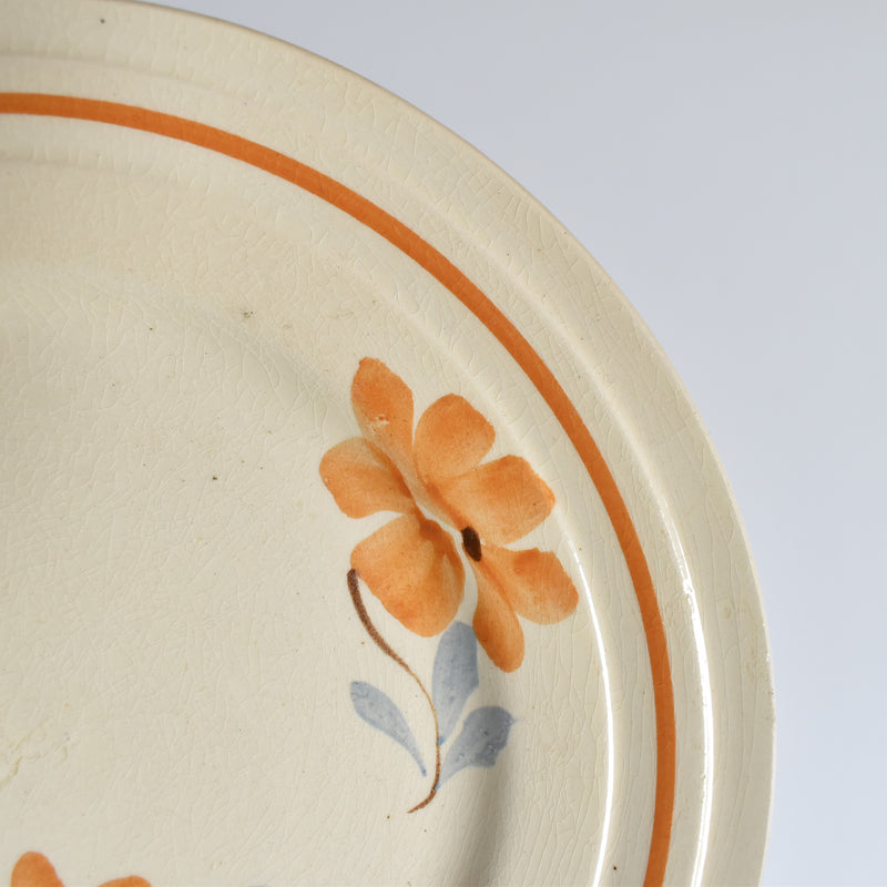 Vintage Dessert Plate - Saint-Amand Fleurs Oranges B
