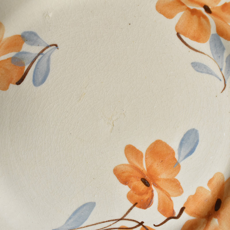 Vintage Dessert Plate - Saint-Amand Fleurs Oranges B