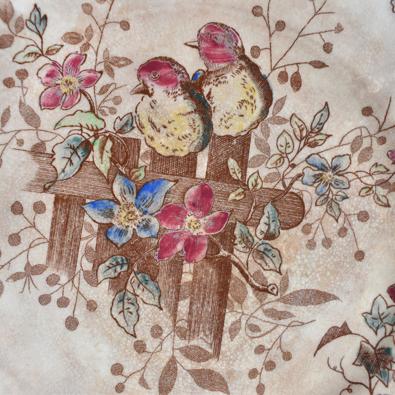 Antique Dessert Plate, Onan Oiseaux C