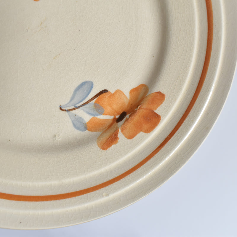 Vintage Dessert Plate - Saint-Amand Fleurs Oranges B