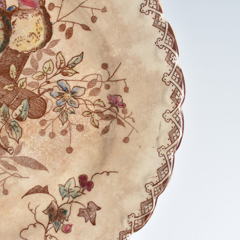 Antique Dessert Plate, Onan Oiseaux C