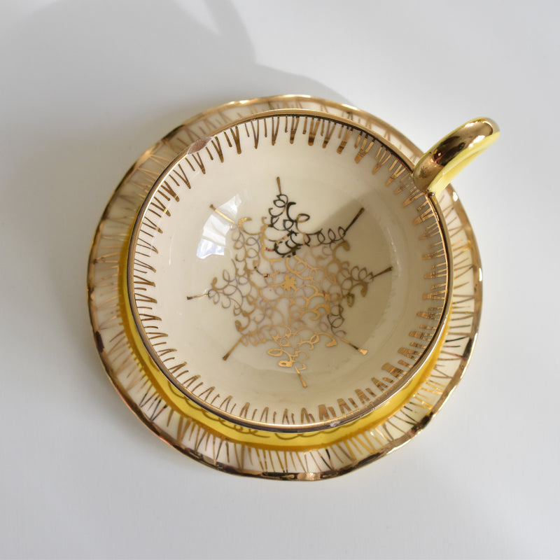 ア.ドラサンヴァル A.Dressinval コーヒーカップ＆ソーサー Yellow C