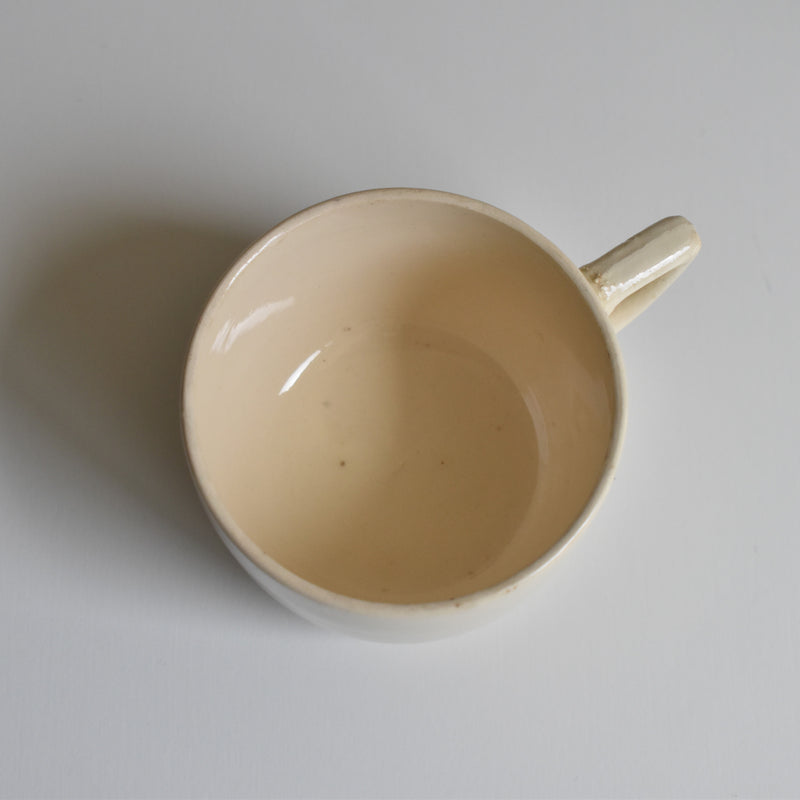 Vintage Coffee Cup Digoin & Sarreguemines Cream B
