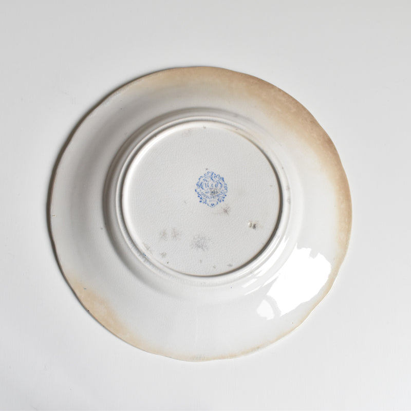 Antique Dessert Plate U&C Sarreguemines 1855 "Le bon curé"