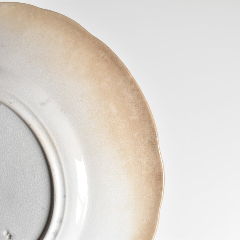 Antique Dessert Plate U&C Sarreguemines 1855 "Le bon curé"