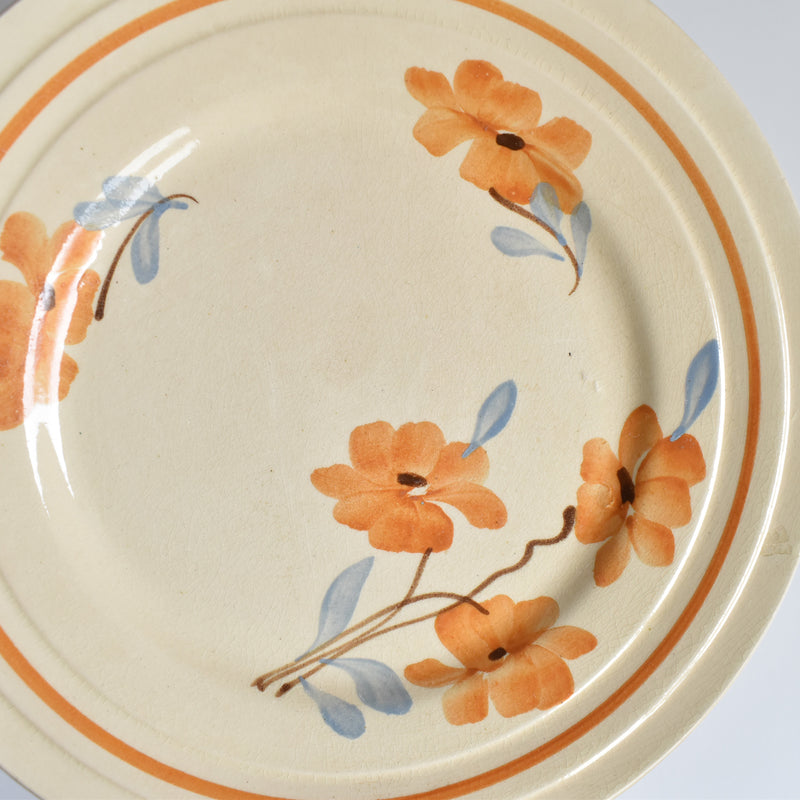 Vintage Dessert Plate, Saint-Amand Fleurs Oranges C
